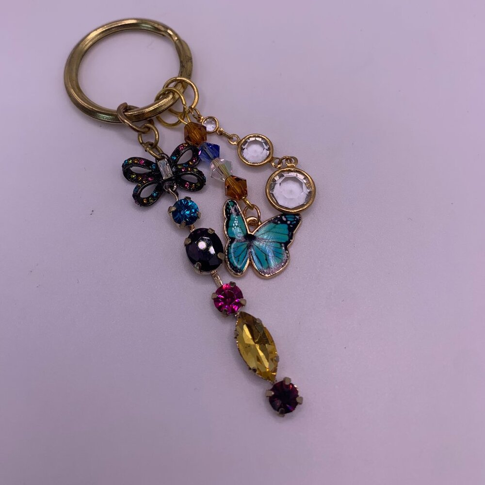 🐱 5 for $10.  Gold Butterfly Key Chain for Purse or Backpack